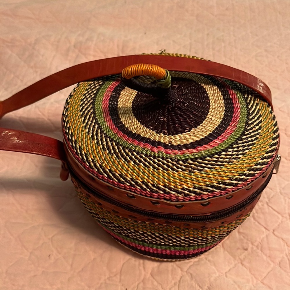 Hand made basket purse